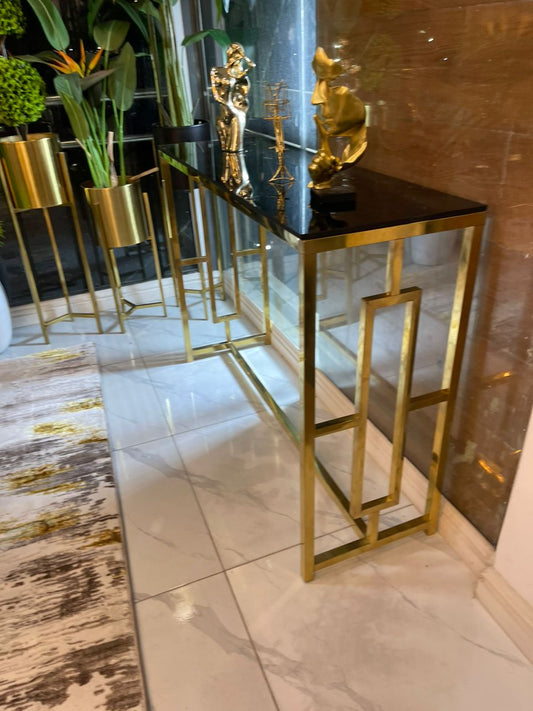 Metallic console table