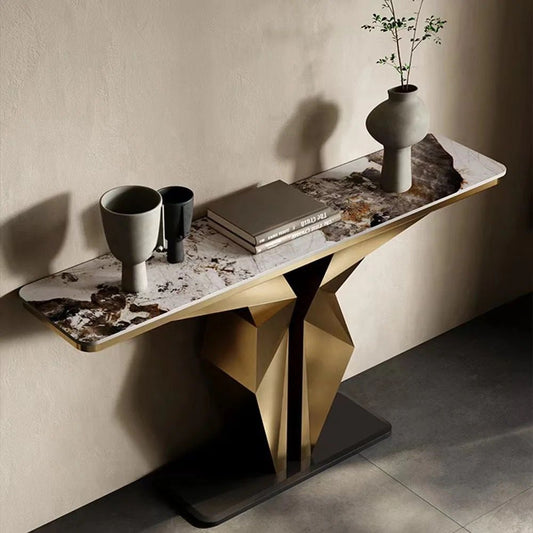 Metallic gold luxury console table