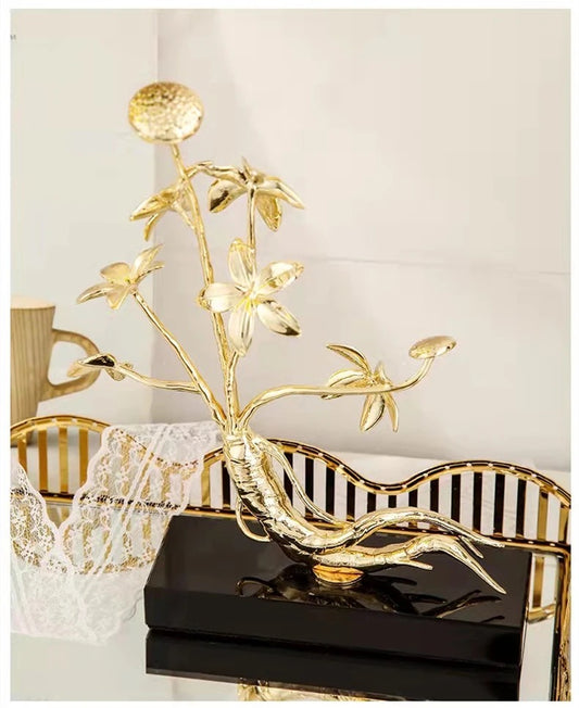 Luxury metallic plant decor