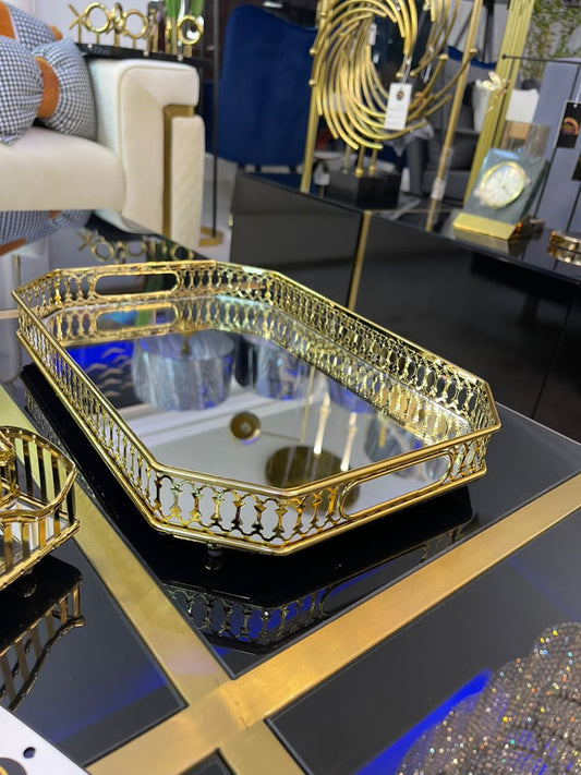 Rectangular Gold Vanity tray