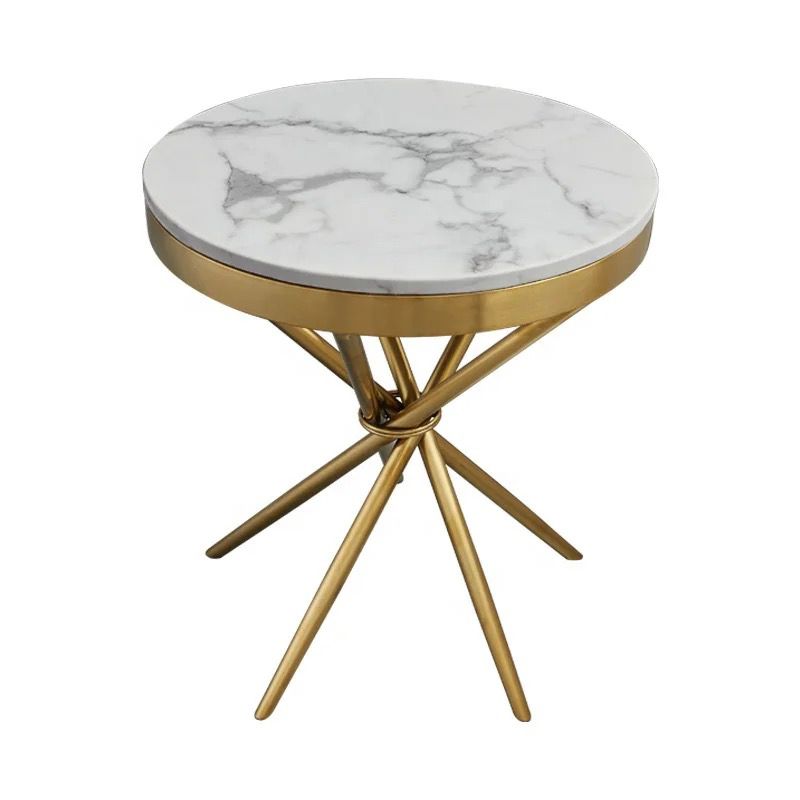 5 legged side stool (white marble)