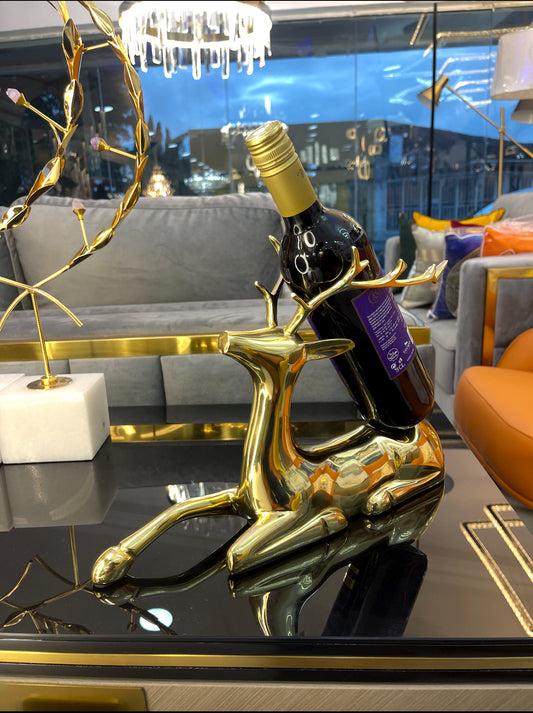 Brass deer wine holder