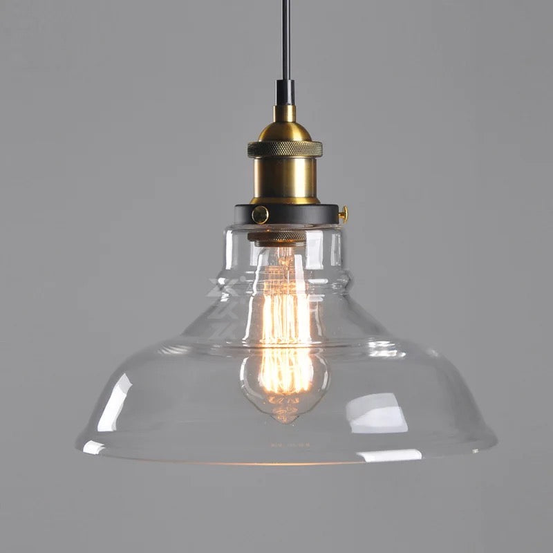 Glass pendant light