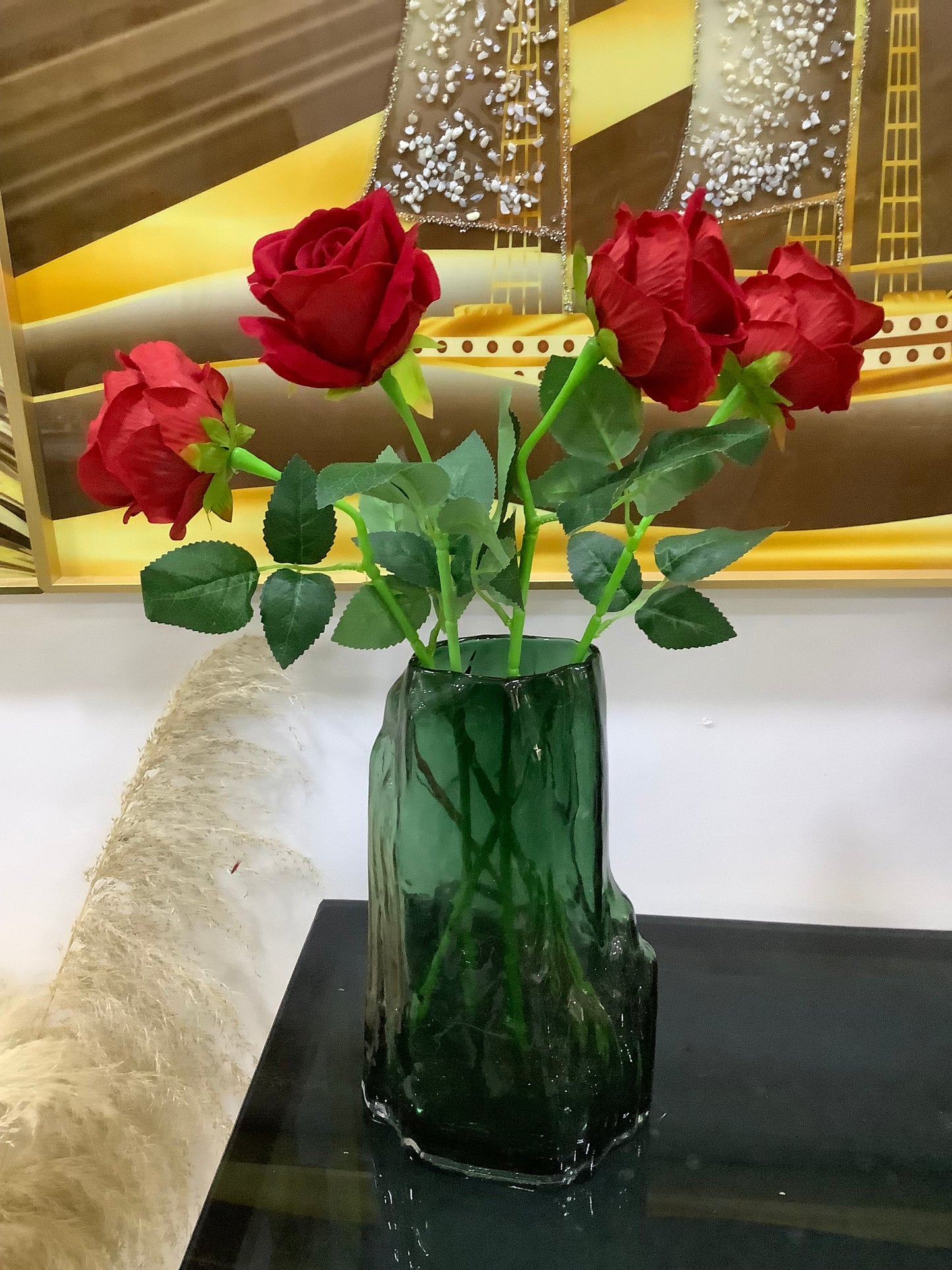 Rocky Vase and Roses