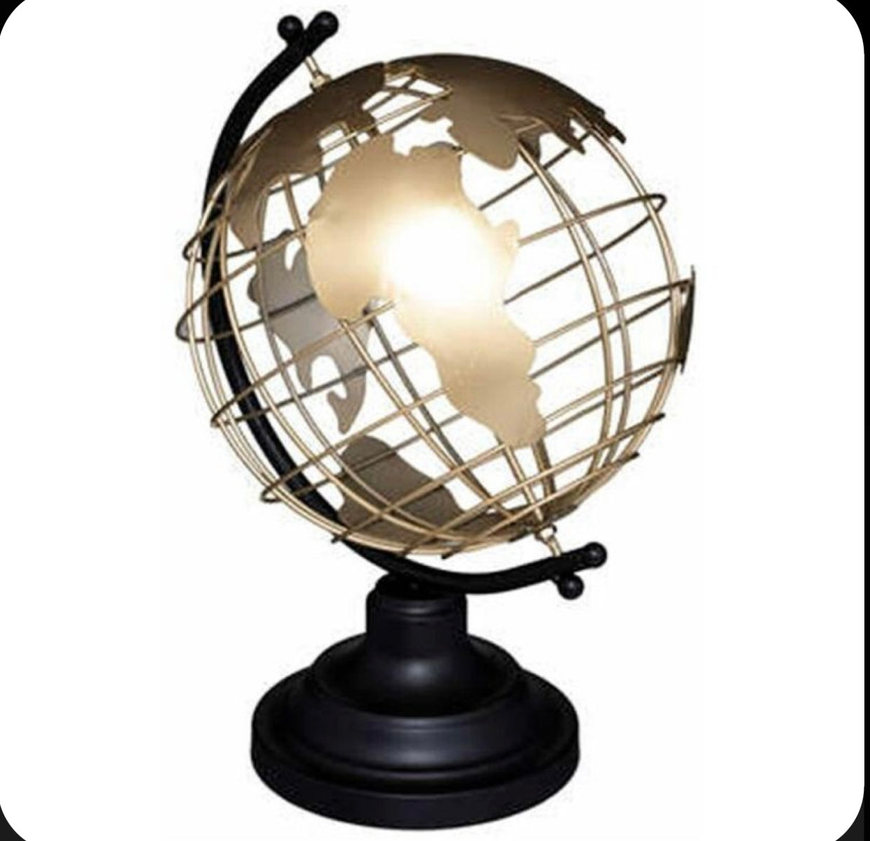 Metallic and plastic globe