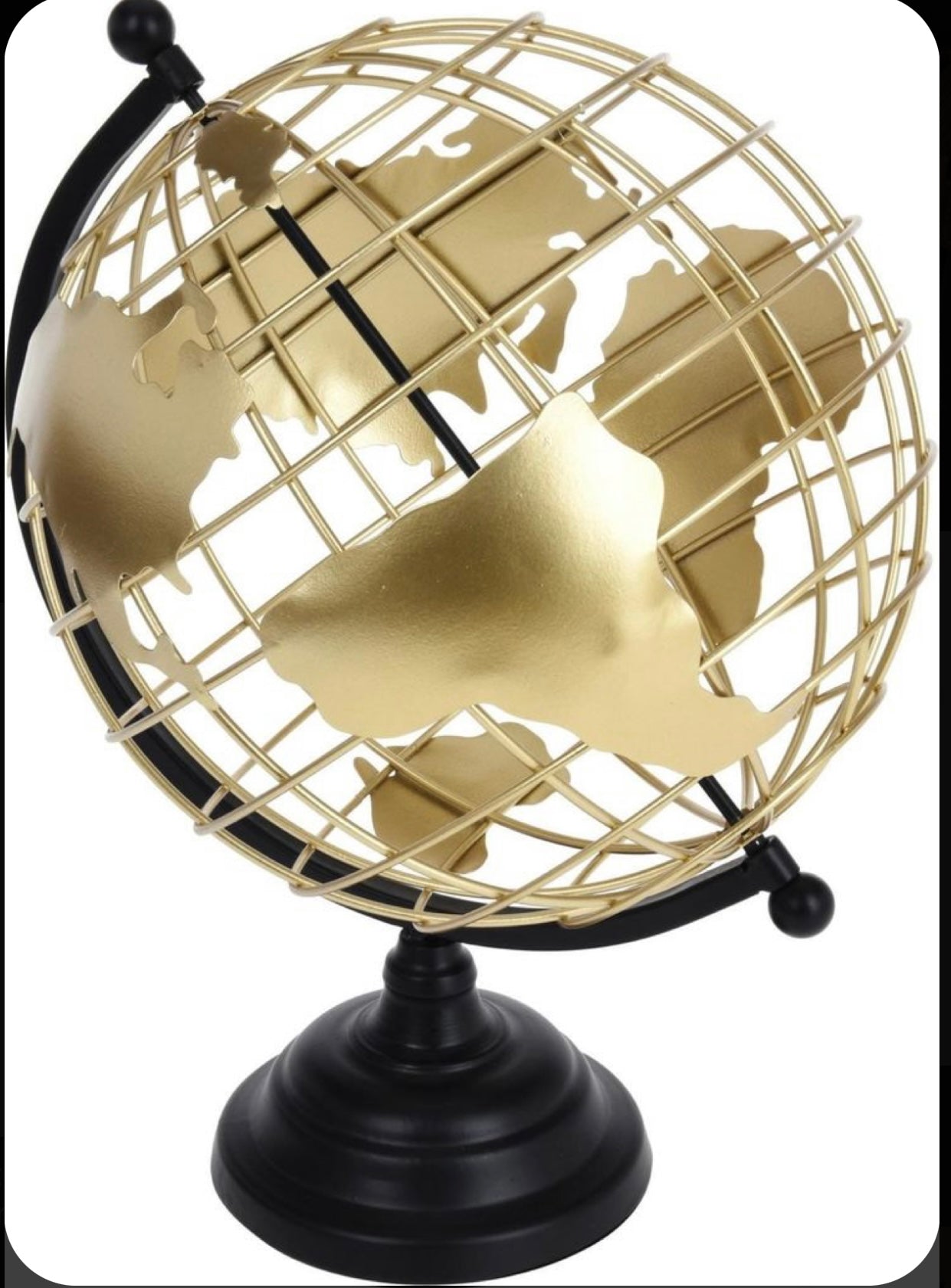Metallic and plastic globe
