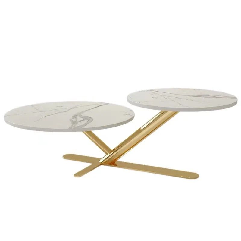 2 in 1 marble top coffee table (white)