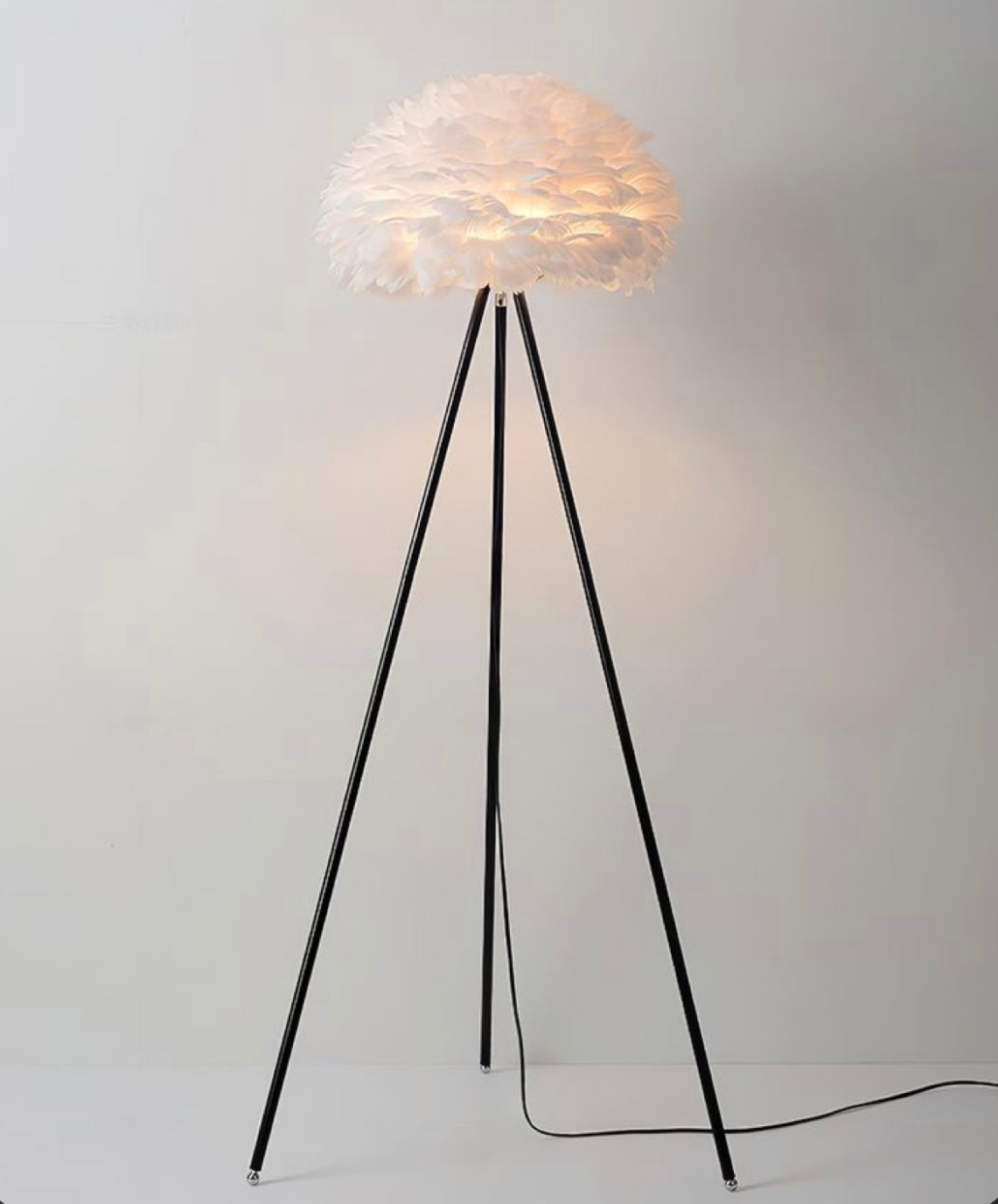 Feather standing lamp