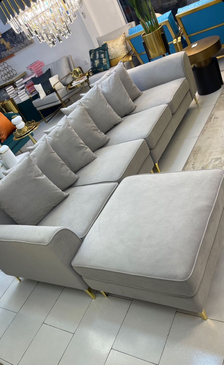 L shape sofa set