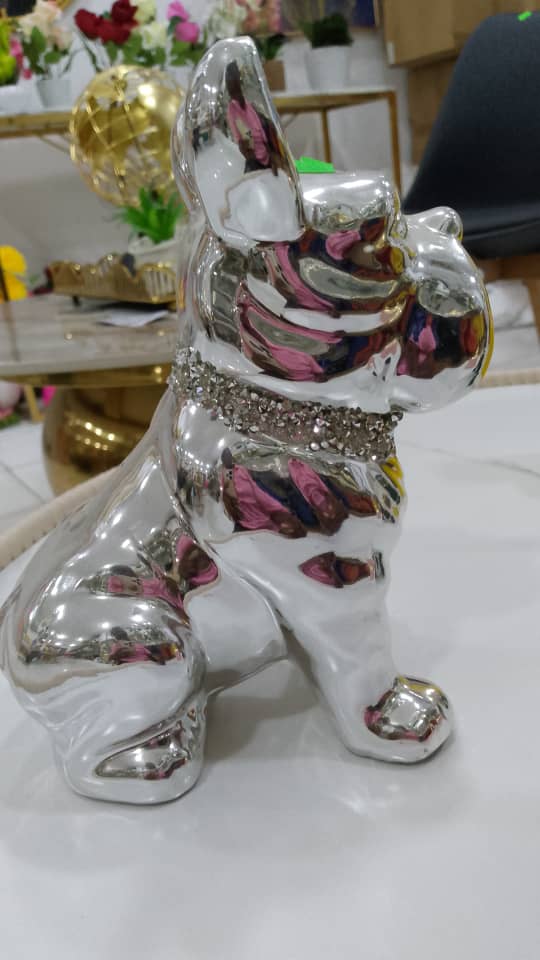 Silver Dog Decor