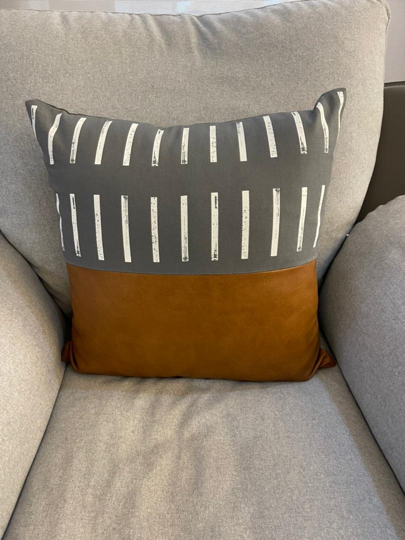 Throw pillows ( brown leather)