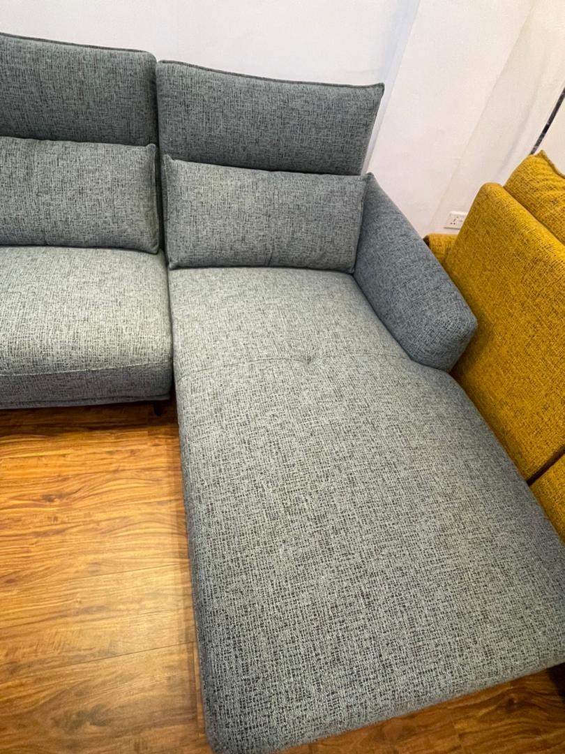L shape recliner sofa set