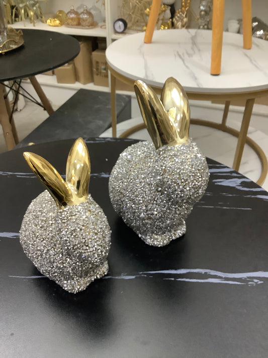 Bunny decor with glitters