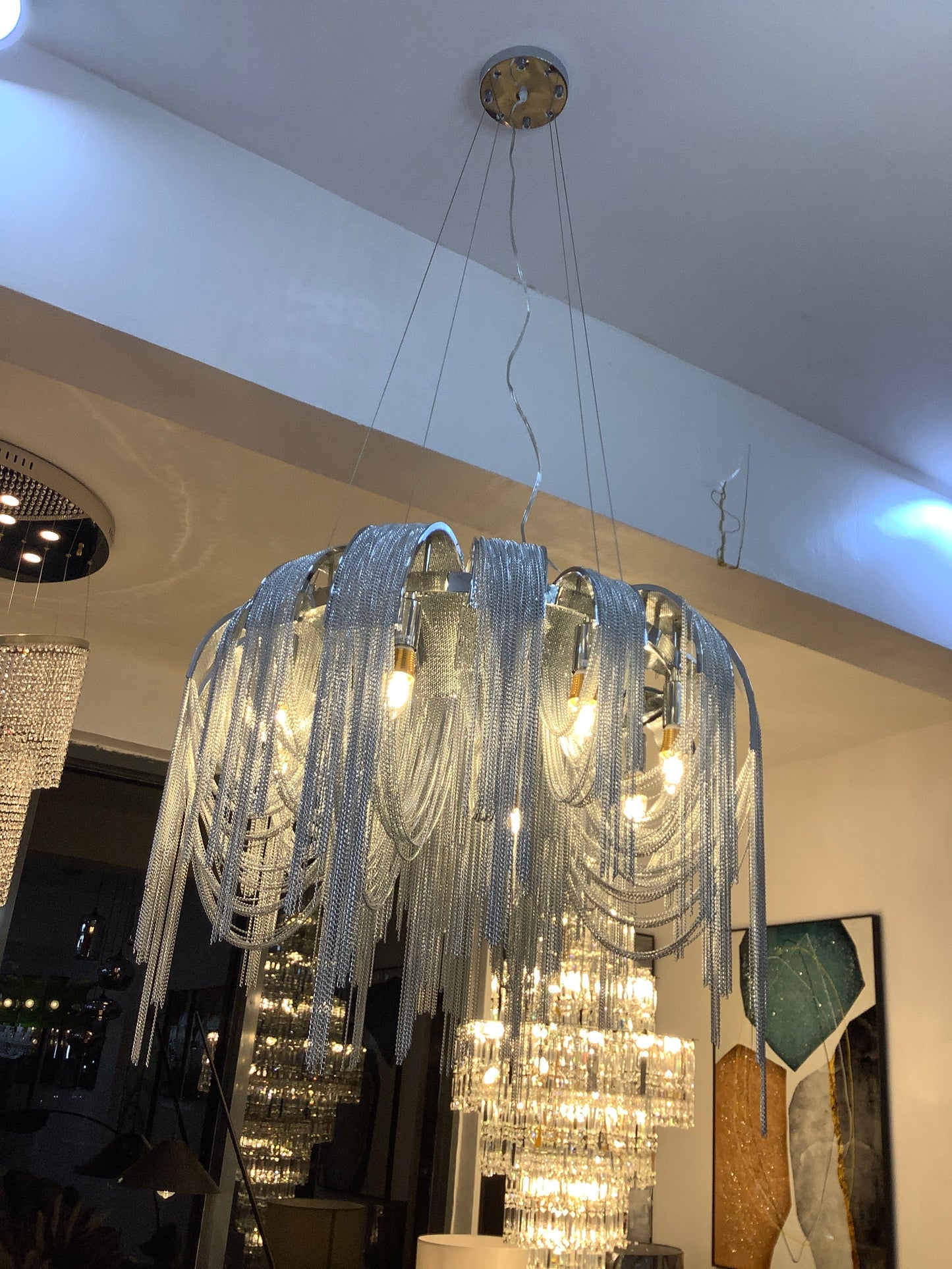 Rope chandelier