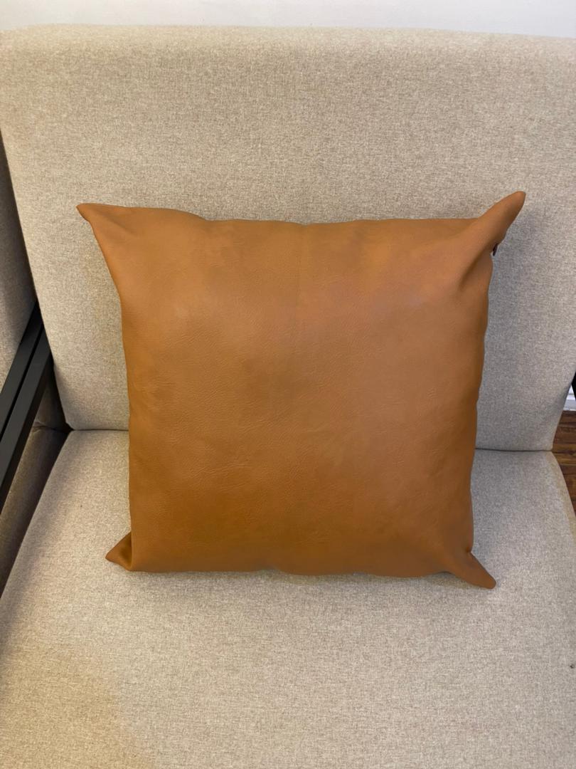 Throw pillows ( brown leather)