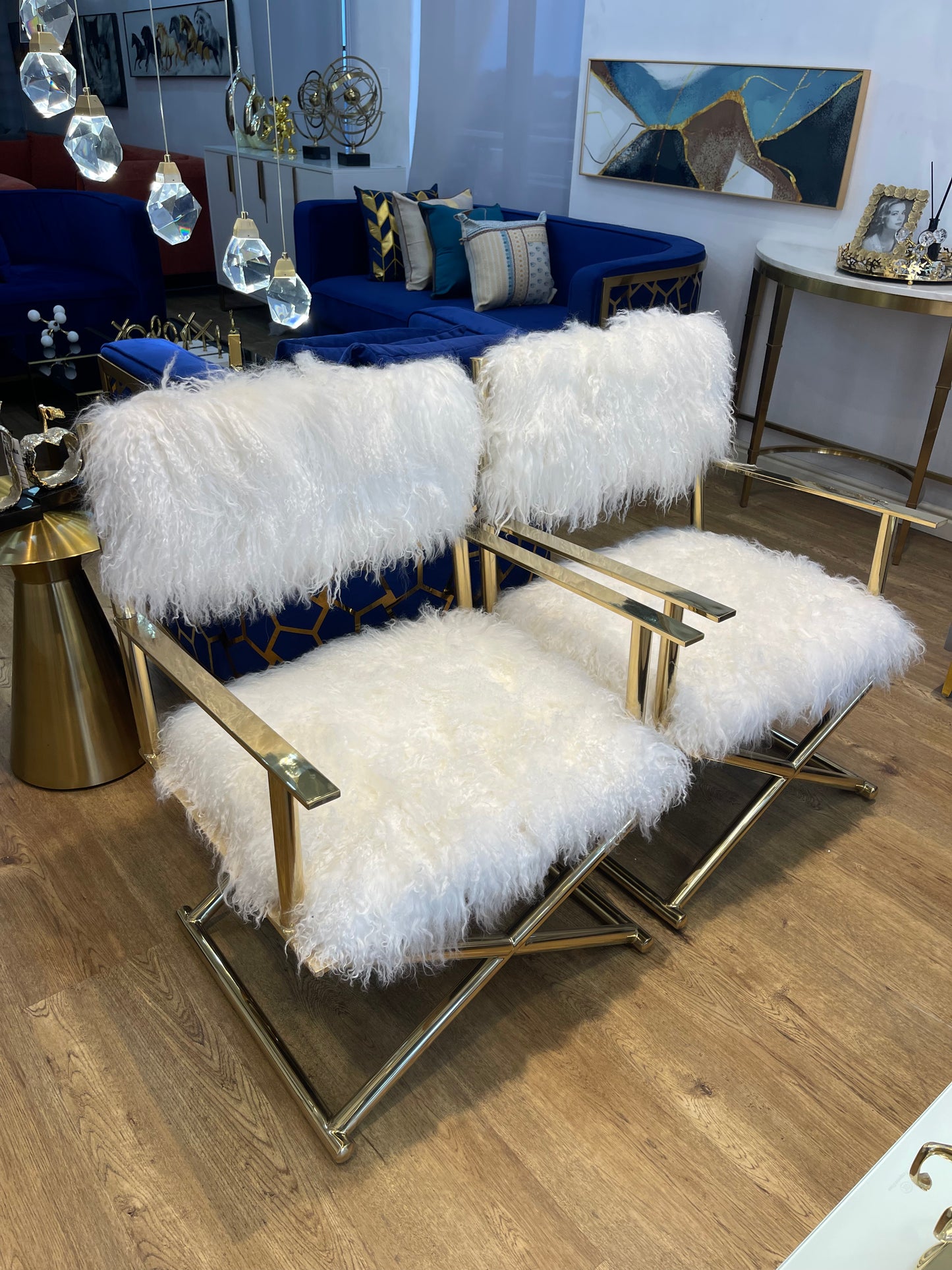 Real Fur Accent Chairs